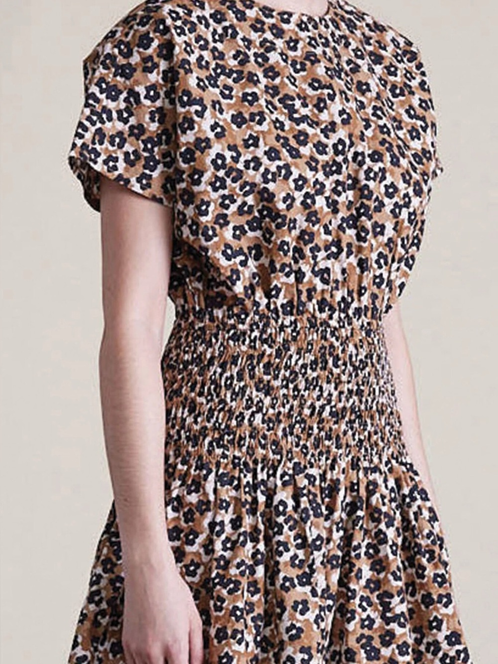 Apiece Apart Mana Mini Dress in Leopard Bouquet Size M - Picture 2 of 4